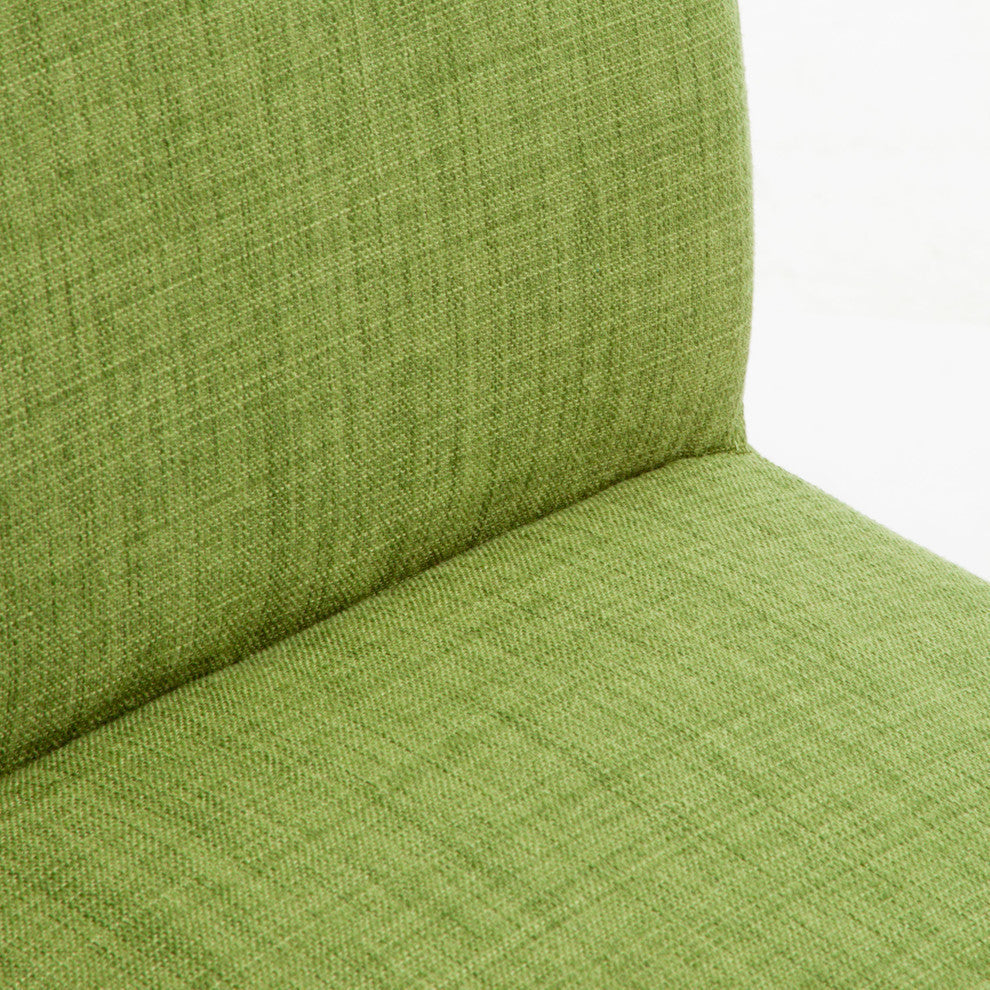 GDF Studio Heath Fabric Dining Chairs, Green, Set of 2