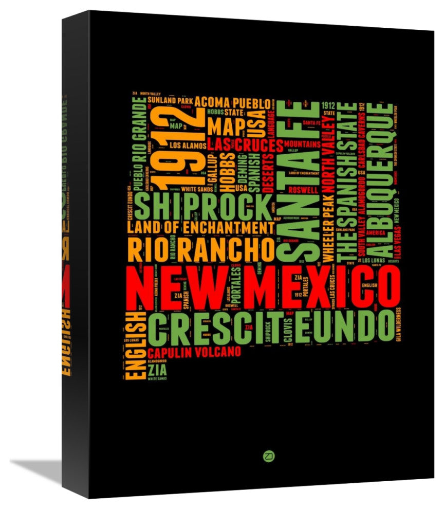 "New Mexico Word Cloud 1" Fine Art Print