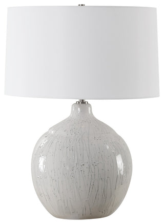 Uttermost Dribble White Glaze Table Lamp