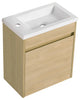 16" Plywood Wall Mounted Bath Vanity Set, Integrated Resin Sink