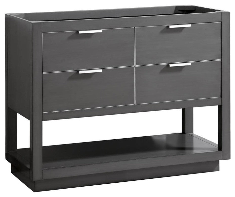 Avanity Allie 42" Vanity Only, Twilight Gray With Brushed Silver Hardware