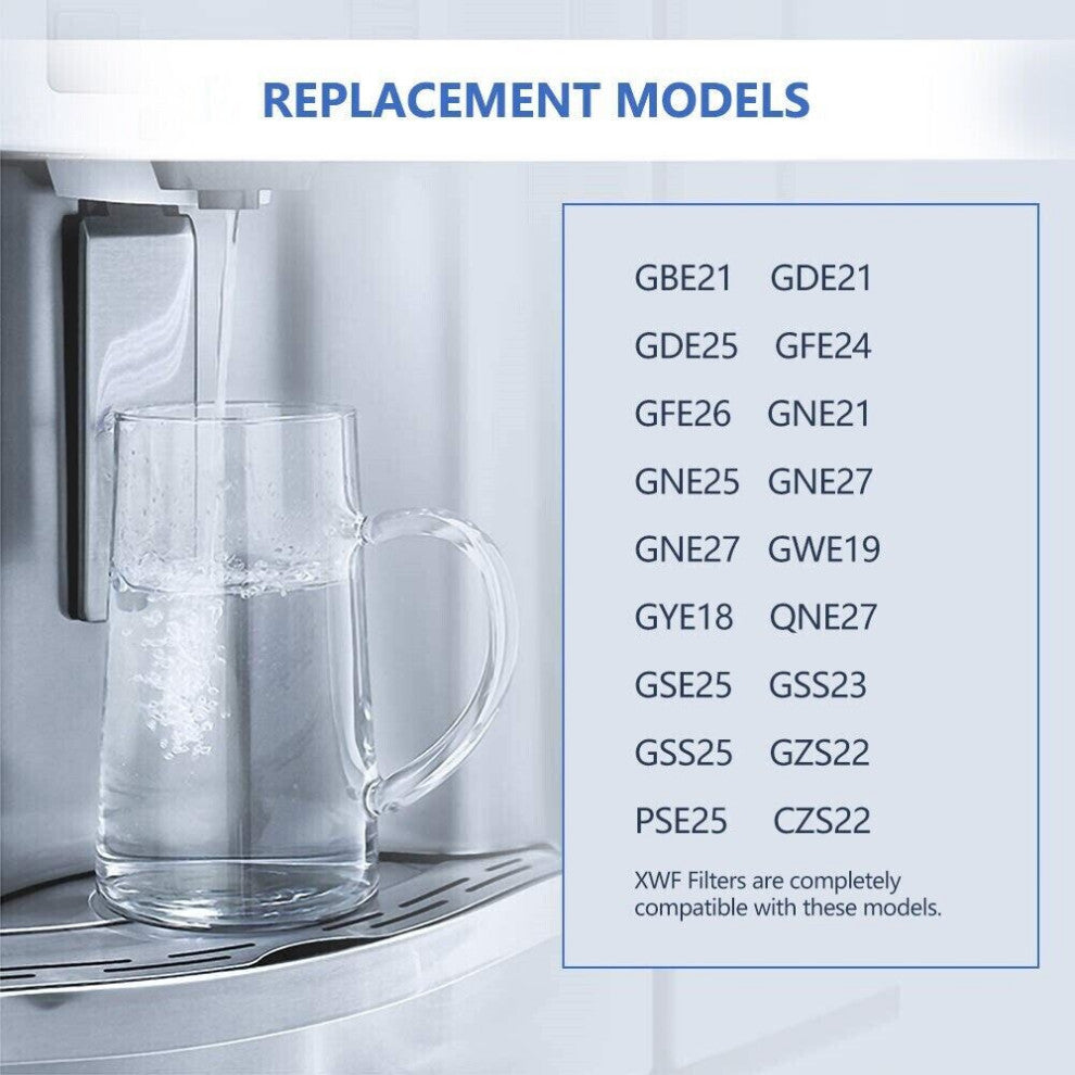 3 Pack Replacement for GE XWF Refrigerator Water Filter Fits