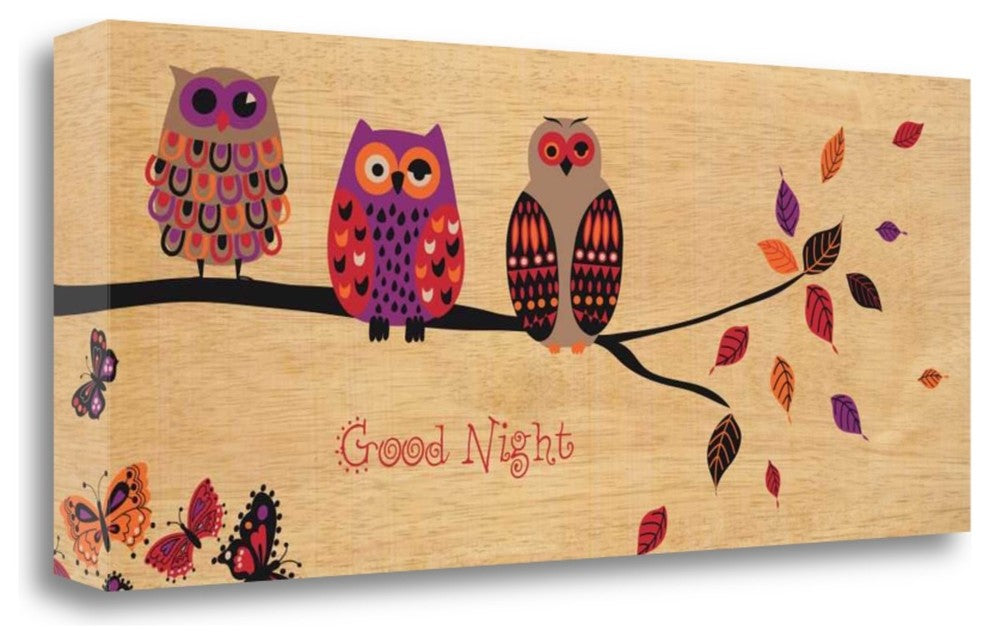 "Good Night Owl" By Wild Apple Portfolio, Giclee Print on Gallery Wrap Canvas