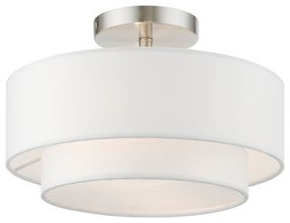 Meridian 2 Light Brushed Nickel Semi-Flush Mount