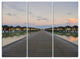 "Wooden Bridge to Water Home Villas" Metal Wall Art, 3 Panels, 36"x28"