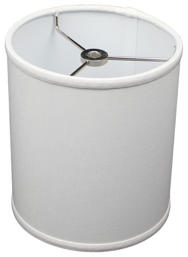 Fenchel Shades 6"x6"x7" Spider Attachment Drum Lamp Shade, Linen White
