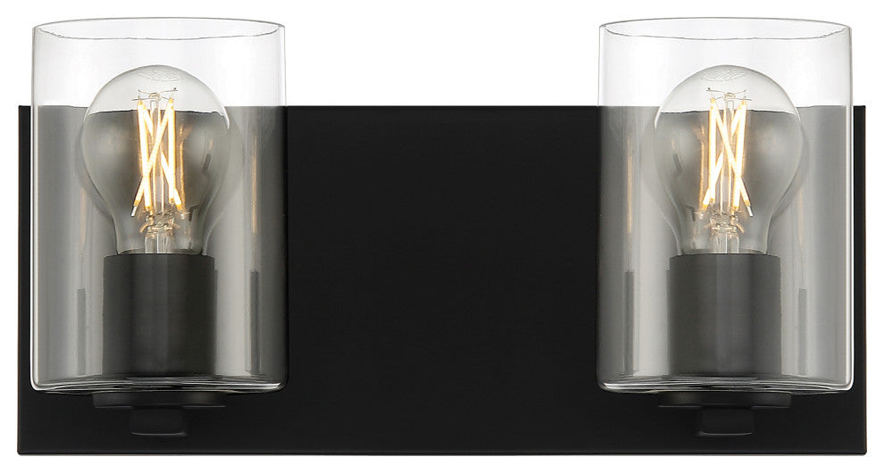 Access Lighting 62581LEDDLP/CLR Oslo 2 Light 14"W LED Vanity - Matte Black