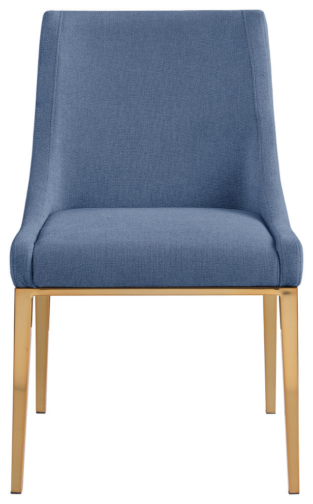 Haines Polyester Fabric Dining Chair, Navy