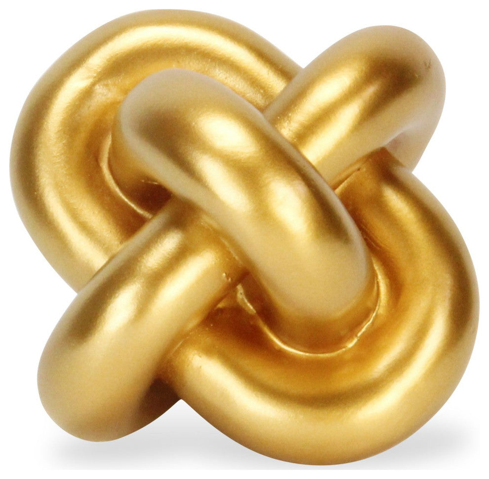 Minyoro Gold Resin Chain Knot Sculpture
