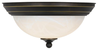 Stevens 2-Pack 11-in W LED Bronze Flush Mount Ceiling Light Fixture White Glass