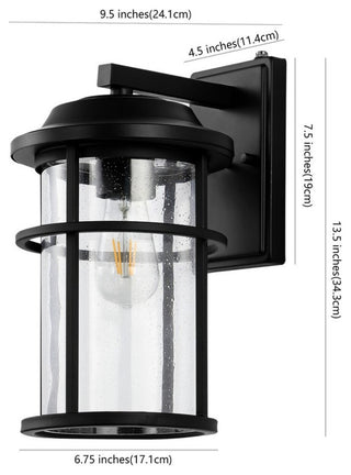 Safavieh Cianna Outdoor Wall Sconce Set of 2 Matte Black