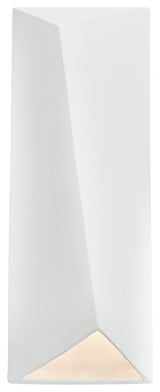 Ambiance ADA Diagonal Rectangle LED Wall, Closed Top, Gloss White