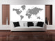 Studio Map Mural, Grey Circles, Peel and Stick, 3 Panels, 124"x60"