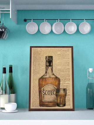 "Straight Scotch" Framed Painting Print, 12"x18"