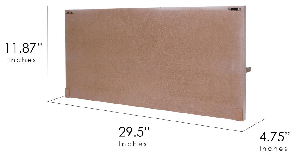 Addie Joy Wood Grateful Decorative Mail Organizer and Storage Shelf - White