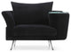Modern Cafe Velvet Fabric Upholstered Chair with Right Side Table, Right Side