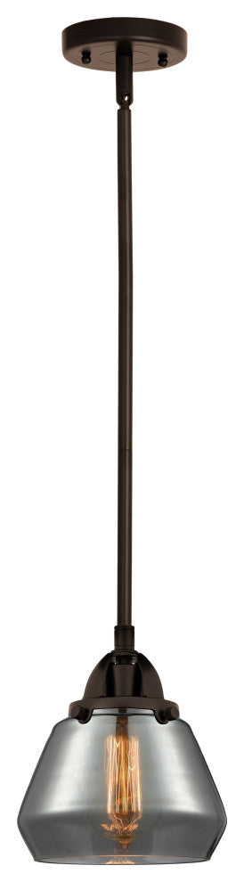 Fulton Mini Pendant, Oil Rubbed Bronze, Plated Smoke, Plated Smoke