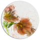Brown Tulips Sketch Watercolor, Modern Floral Round Wall Art, 23"