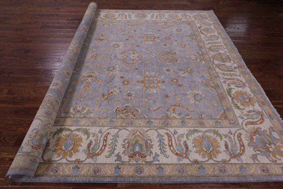 8' 10" X 11' 5" Handmade Turkish Oushak Wool Rug - Q12810