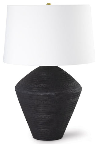 Soren Ceramic Table Lamp, Black