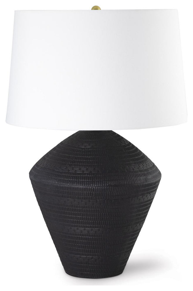 Soren Ceramic Table Lamp, Black