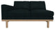 Cantor Left Arm Leather Sofa, Finish: Dove, Leather: Midnight