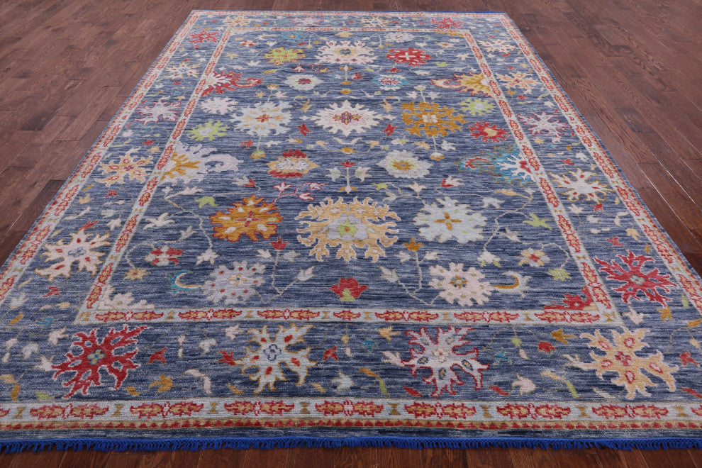 9' 0" X 11' 10" Turkish Oushak Handmade Wool Rug - Q13371