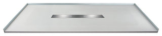 Transolid 63-in L x 35.5-in W Zero Threshold Center Drain Shower Base, Grey