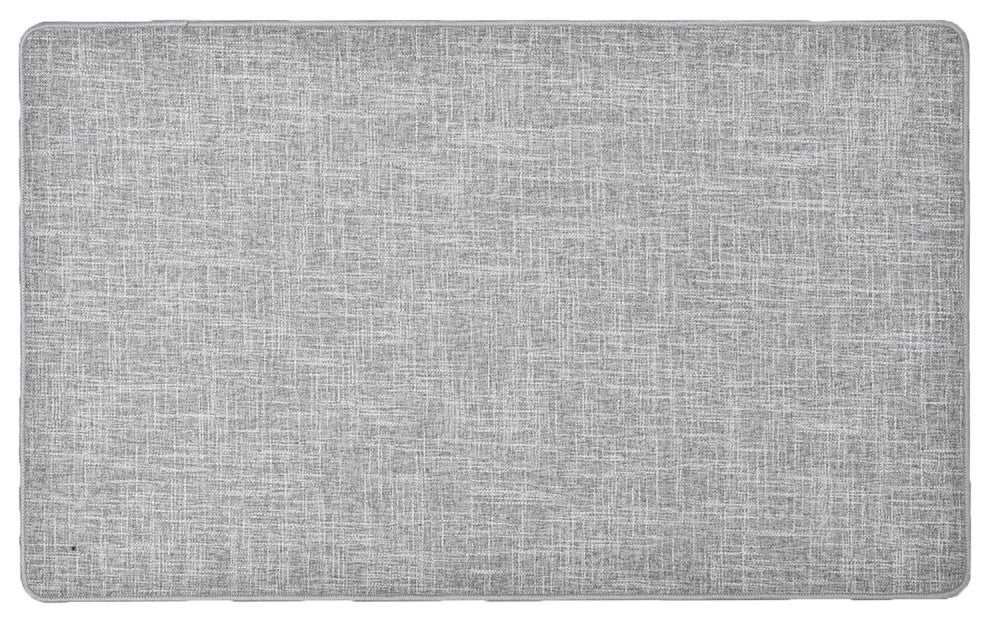 Woven Effect, Light Gray, Kitchen Mat