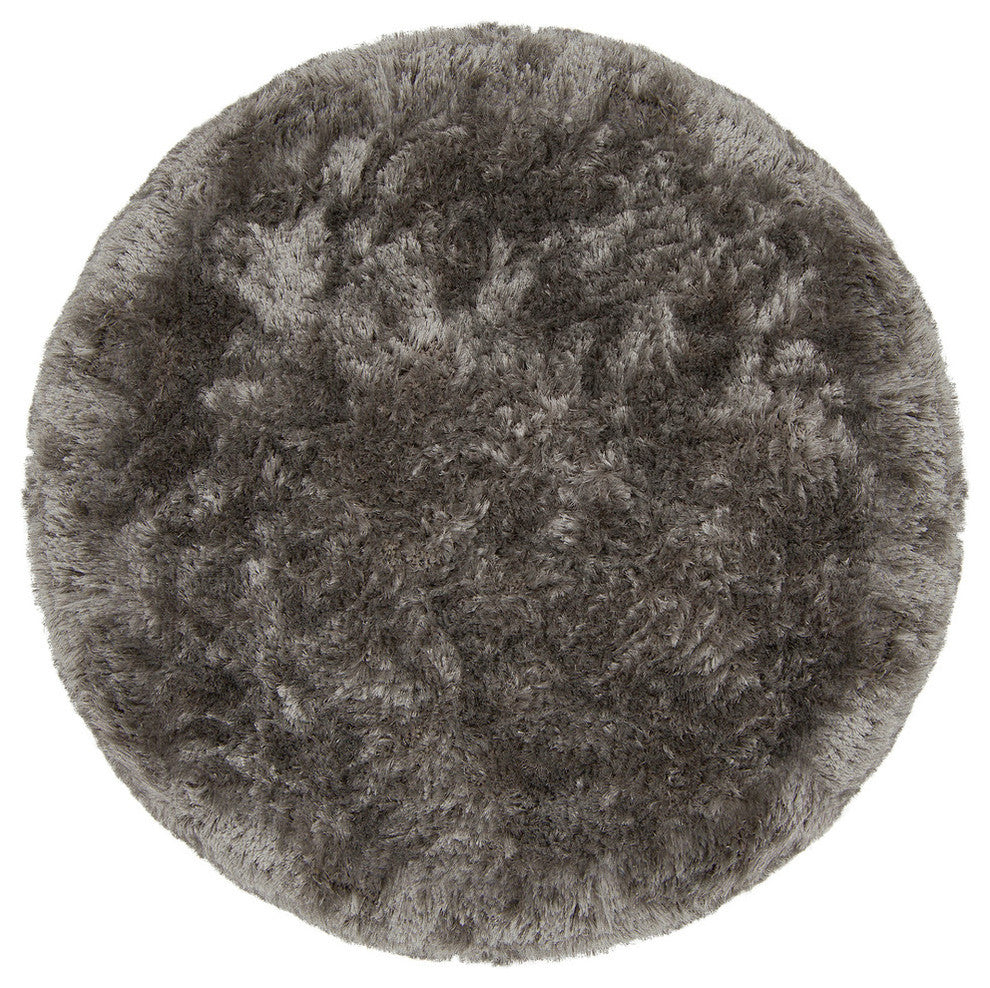 Giulia Contemporary Area Rug, Gray, 7'9" Round