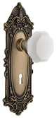 Victorian Plate with Keyhole Passage Waldorf White Milk Glass Knob