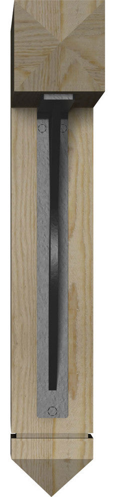 Miller Arts and Crafts Ironcrest Bracket Single Brace, 4"x20"x23", 4" Thick