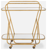 Uttermost - 22907 - Serving Cart - Swain - Antique Brass