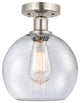 Innovations 616-1F-SN-G124-8 1 Light Semi-Flush Mount, Brushed Satin Nickel