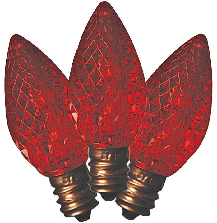 Holiday Bright Lights BU25LEDFC7-TRDA C7 SMD LED Replacement Bulb, Red