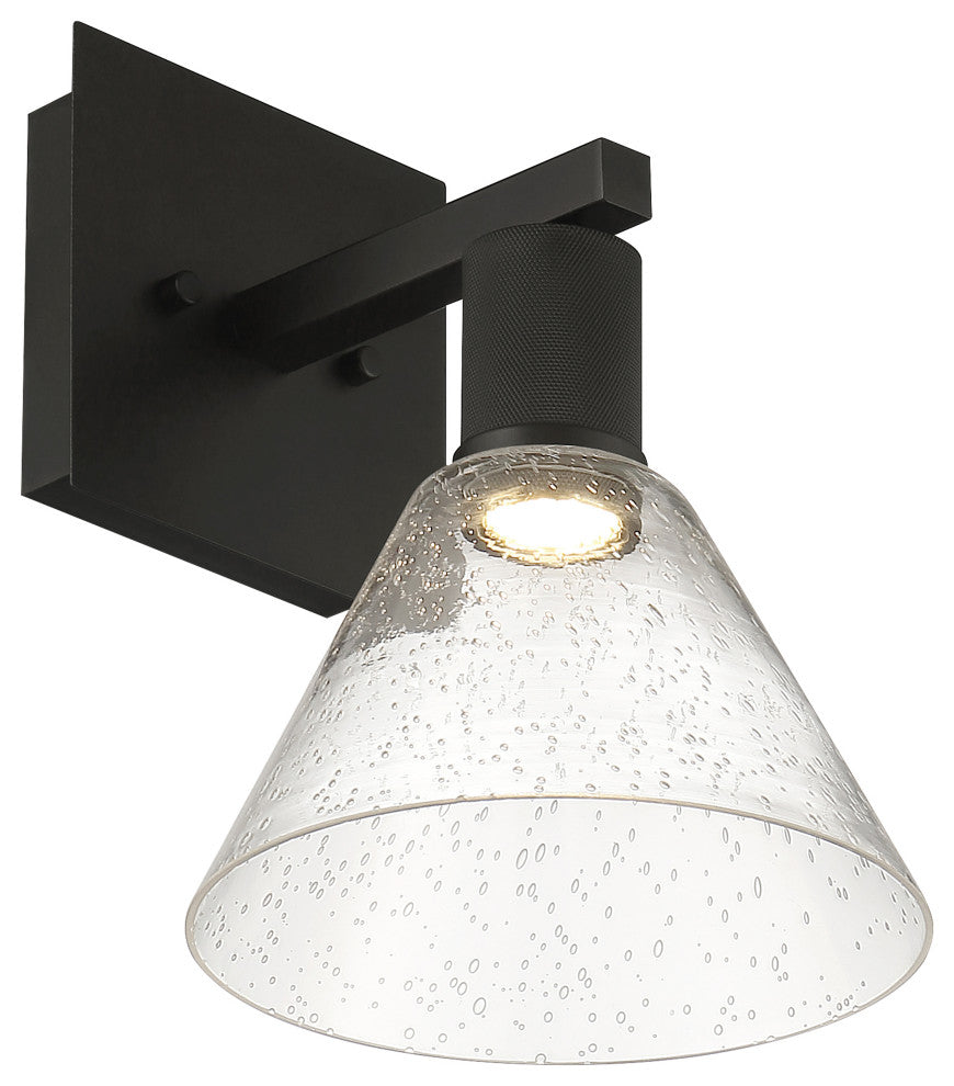Access Port Nine 1-Light Martini LED Wall Sconce Matte Black