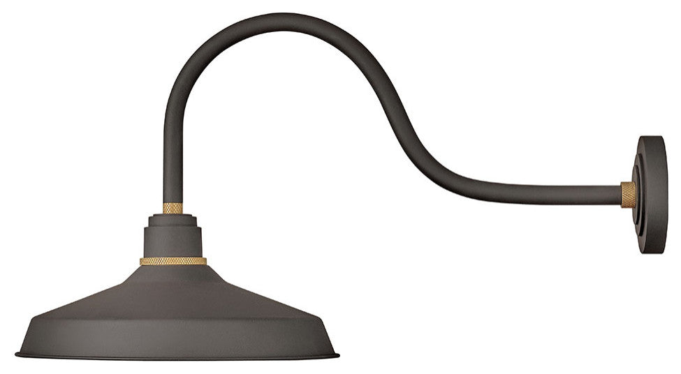 Hinkley Foundry Classic Medium Gooseneck Barn Light, Museum Bronze