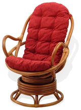 Swivel Rocking Chair Cushion, Burgundy