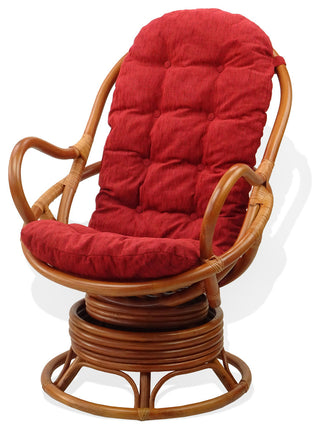Swivel Rocking Chair Cushion, Burgundy