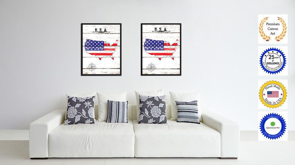 USA Flag Canvas, 13"x17"