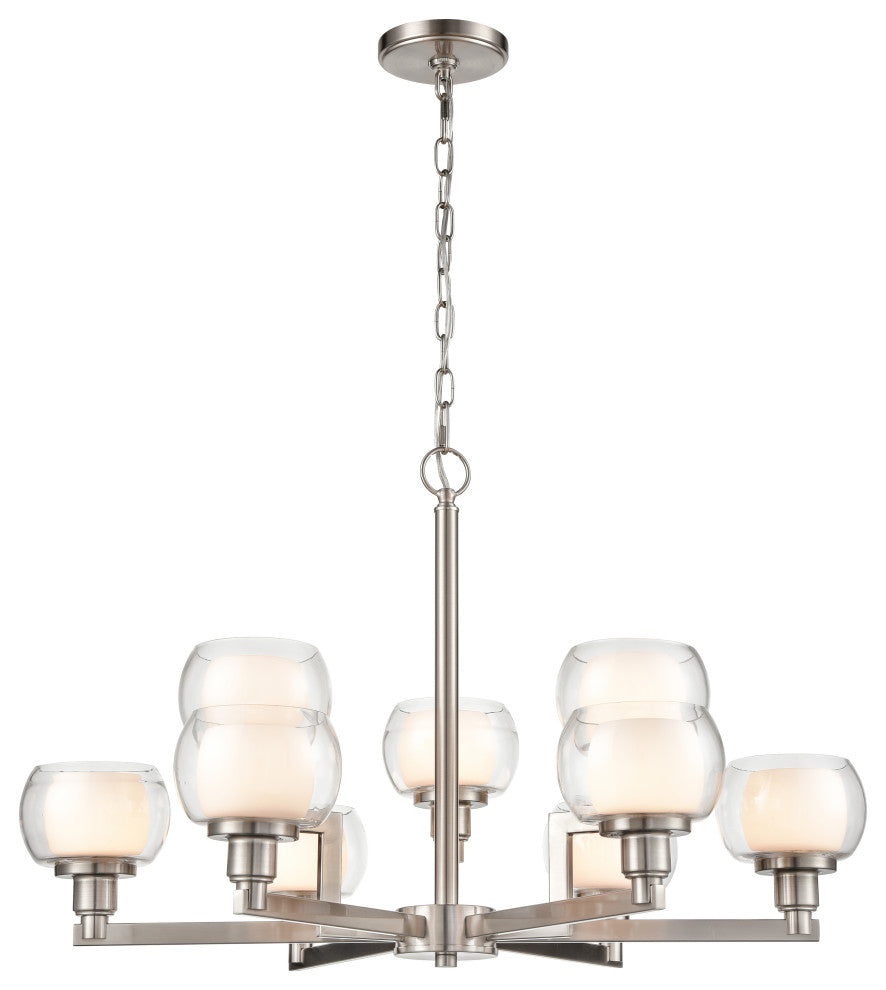 Innovations 330-9CR-SN-CLW-LED 9-Light Chandelier, Satin Nickel