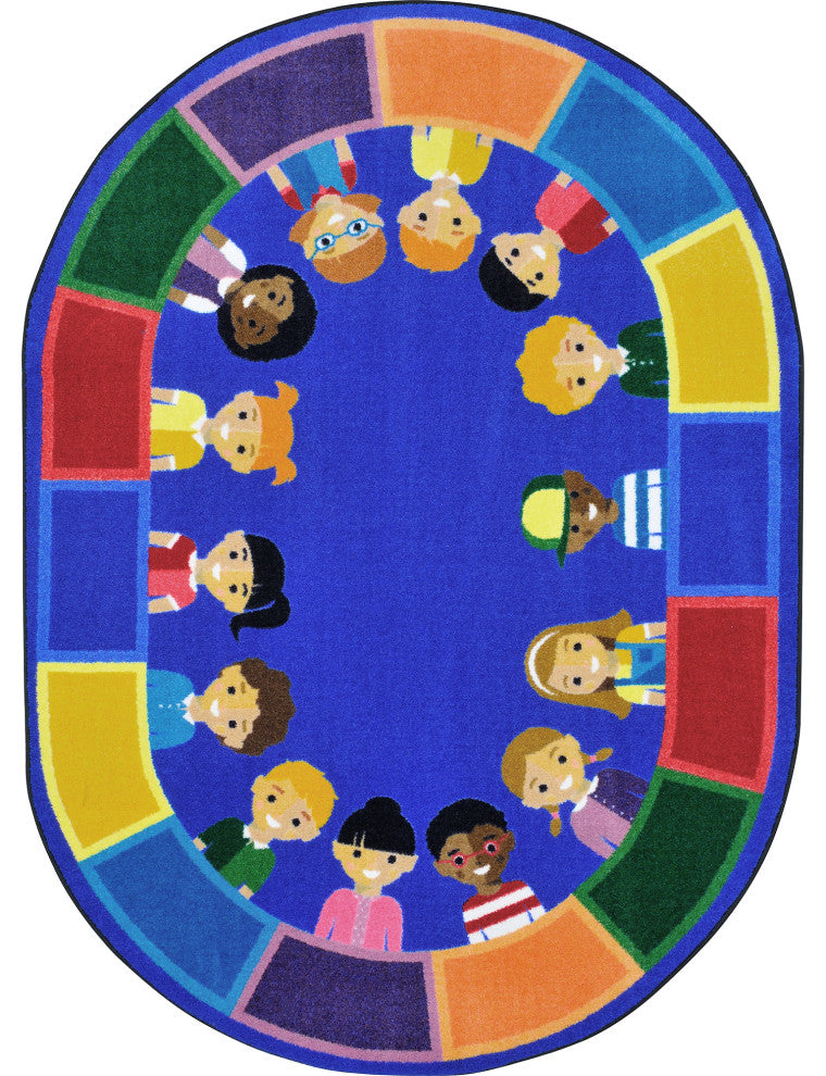 All of Us Together Rug, 7'8"x10'9" Oval