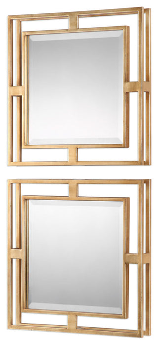 Uttermost 09234 Allick 18" W x 18" H Square Framed Bathroom - Antiqued Gold