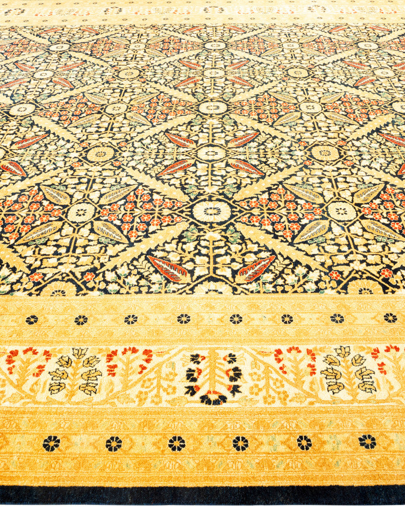 Namhkan One-of-a-Kind Hand-Knotted Area Rug Blue, 10'2"x13'3"