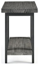 Pomona Metal and Reclaimed Wood End Table, Slate Gray