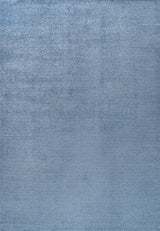 Haze Solid Low-Pile Runner Rug, Blue, 9 X 12