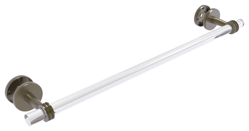 Clearview 24" Dotted Shower Door Towel Bar, Antique Brass
