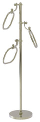Towel Stand with 9" Oval Towel Rings, Polished Nickel