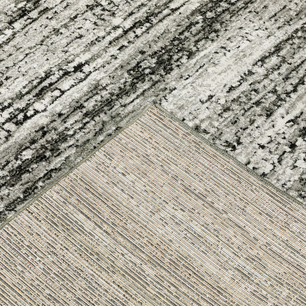 Aegina Shadows Ash/Charcoal Area Rug, 6'7"x9'6"