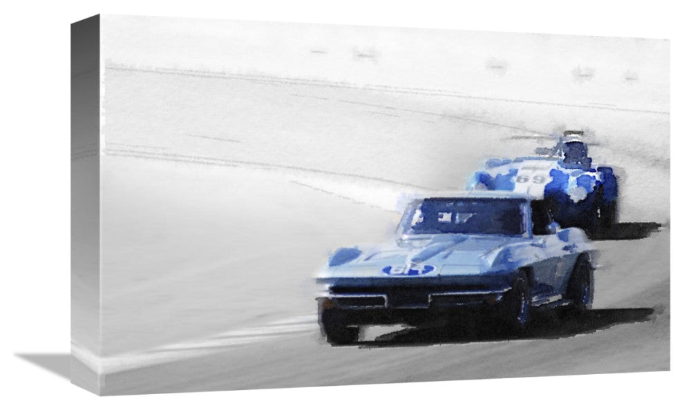 "Corvette and AC Cobra Shelby Watercolor" Fine Art Print